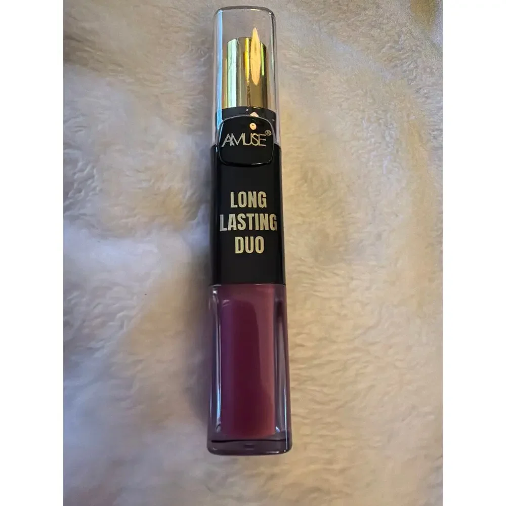 AMUSE Long Lasting Duo No. 3 Mauve Dusty Rose Liquid Matte Lipstick 8g NEW